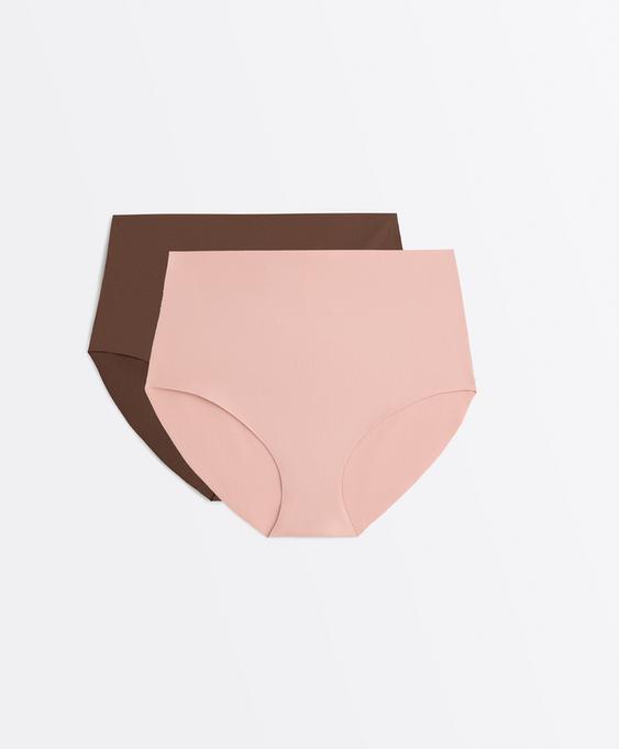 Zara 2 незаметных высоких классических трусов MEDIUM SUPPORT купить с доставкой.