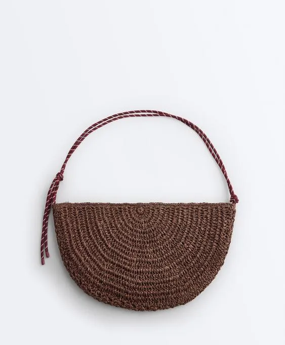 Raffia-effect bag