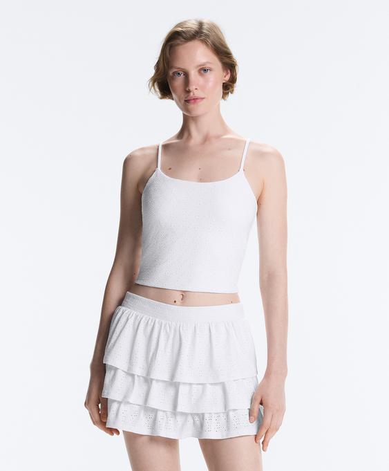 Zara Топ COMFORTLUX с вышивкой