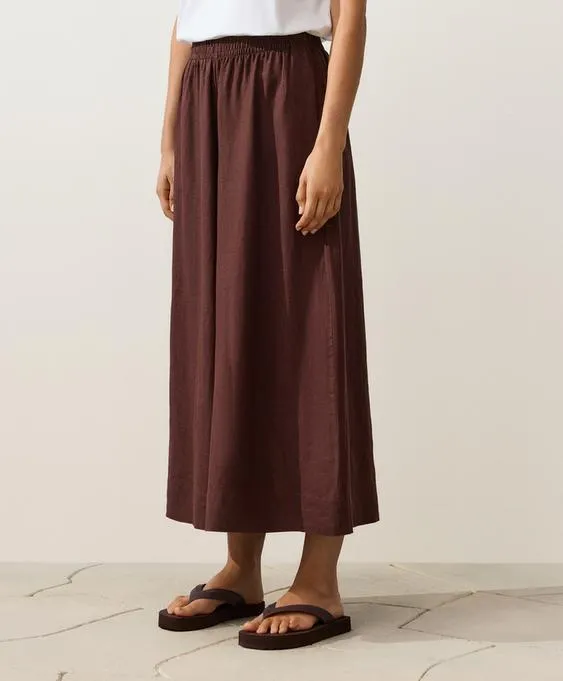 Укороченные льняные брюки Super Wide leg