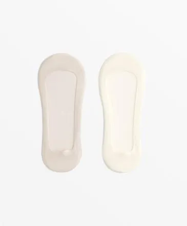 PACK DE 2 PARES DE MEIAS INVISíVEIS COM MICROFIBRA LOW CUT