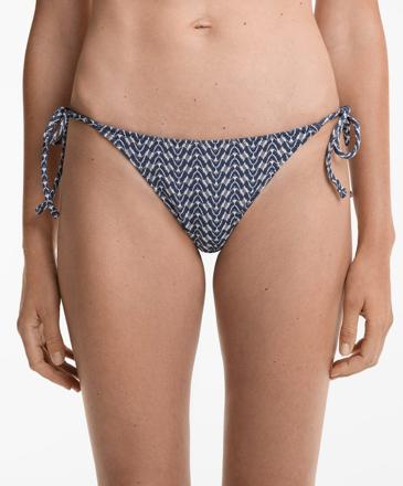 Zara Полуоткрытые плавки бикини с завязками из жаккардовой ткани