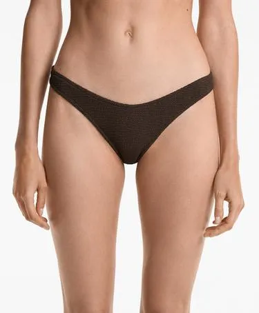 Плавки бикини бразильяно U-образной формы из жатой ткани