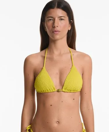 Топ бикини с треугольными чашками из жаккардовой ткани- Заказать в России