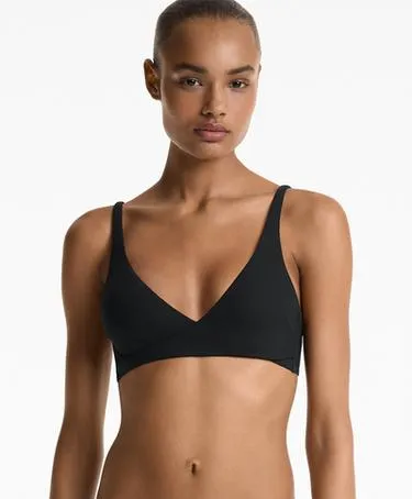 Топ бикини халтер из ткани пике на запахе