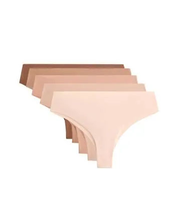 PACK DE 5 CUECAS BRASILEIRAS INVISíVEIS EM MISTURA DE POLIAMIDA PANTONE™