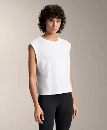 Топ без рукавов из смесового хлопка