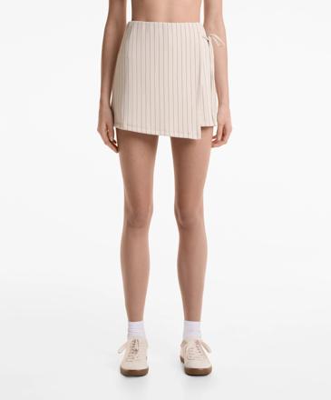 Zara Юбка-шорты на завязке, из мягкого модала