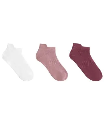 3 PAIRS OF POLYAMIDE BLEND SNEAKER SOCKS WITH HEEL TAB
