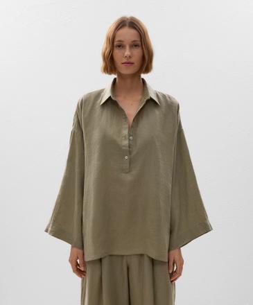 Zara Рубашка оверсайз из 100% льна