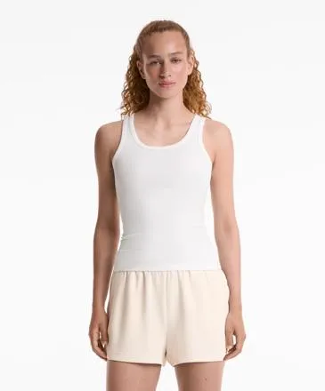 SLEEVELESS RIB TOP WITH COTTON AND MODAL