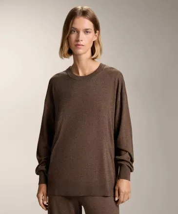 ROUND NECK KNIT JUMPER 10% CASHMERE
