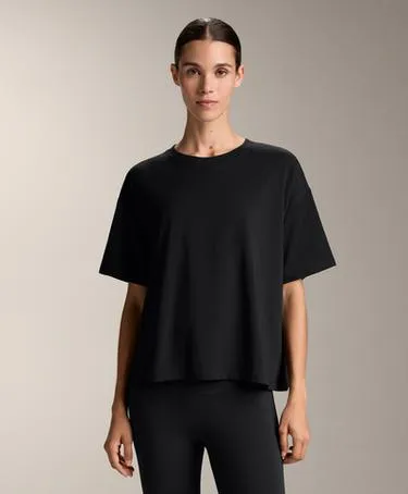 Боксерская футболка из хлопкового смесового трикотажа с коротким рукавом