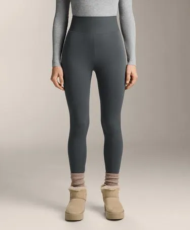 Экстра-теплые стрейч-лосины сверхвысокой посадки до щиколотки 70 см- Заказать в России