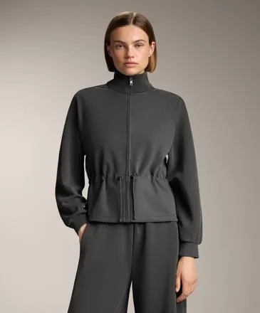 Трикотажная куртка с ребристым узором и регулируемой талией, 29% модал- Заказать в России