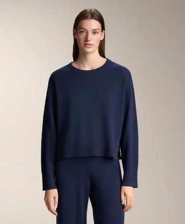 Джемпер с круглым вырезом из 100% кашемира- Заказать в России