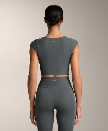 Zara Футболка с коротким рукавом COMFORTLUX из ребристой ткани