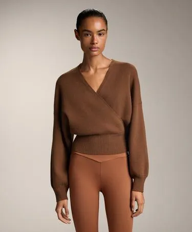 Джемпер в рубчик с переплетением, цвет коричневый тан | 3825/775/707- Заказать в России