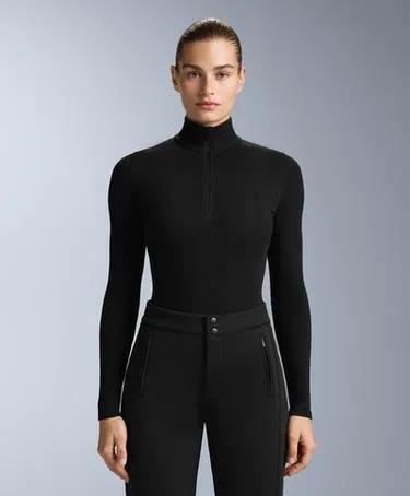 Футболка-термо с застежкой-молнией полар с открытым воротником- Заказать в России