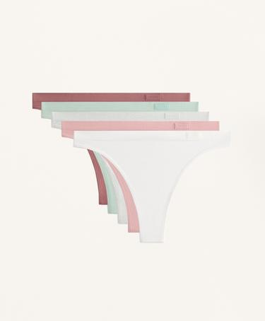 Zara 5 шт. бразильских трусиков без швов из мягкого материала
