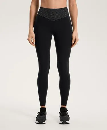 Базовые полосатые леггинсы с высокой посадкой до щиколотки 65 см- Заказать в России