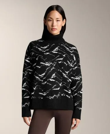 Пуловер с горным узором- Заказать в России