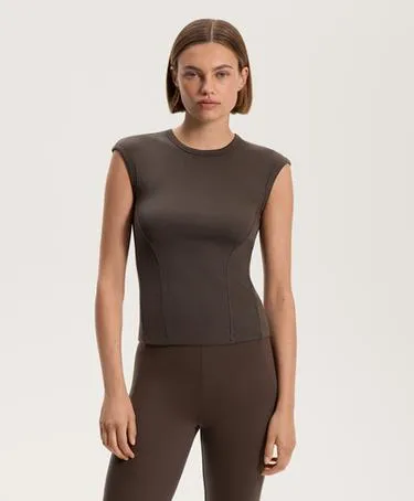 Футболка коротких рукавов из рибаны с хлопком и модалом- Заказать в России