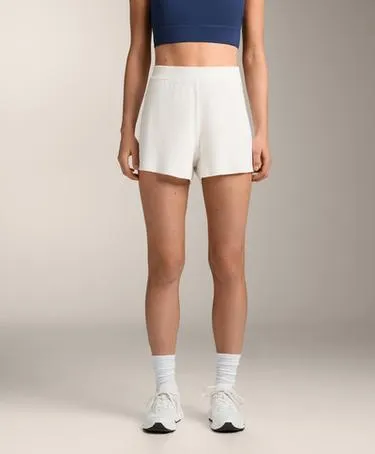 Шорты из вязаного хлопка с эффектом потертости