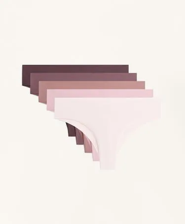 5 невидимых бразильских трусиков из полиамидного микса