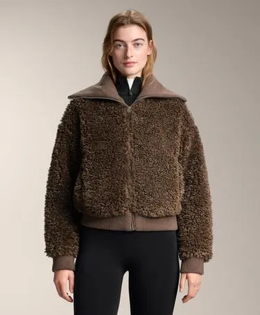 Текстурированная куртка из меха медведицы