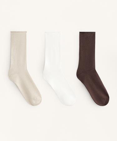 Zara Набор из 3 пар классических носков из полиамидного смесового волокна