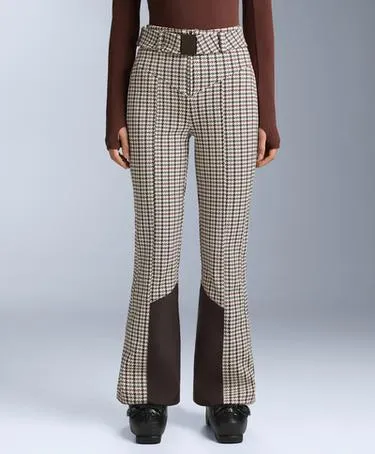 WATER-RESISTANT HIGH-RISE PRINTED FLARE STRETCH SKI TROUSERS- Заказать в России