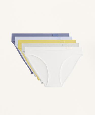 Zara 5 классических бесшовных трусов с мягкой текстурой купить с доставкой.