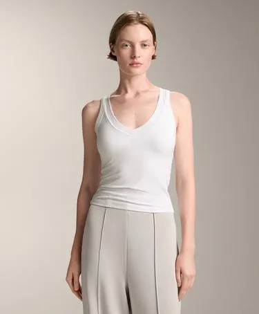 TANK TOP в рубчик из смеси модала- Заказать в России