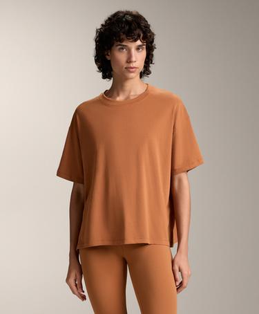 Zara Футболка квадратного кроя из смесового хлопка с короткими рукавами купить с доставкой.