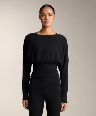 Футболка с приталенной талией из смесового хлопка- Заказать в России