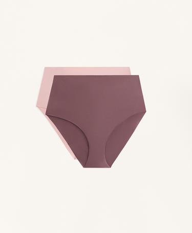 Zara 2 INVISIBLE POLYAMIDE BLEND MEDIUM-SUPPORT HIGH-WAISTED CLASSIC BRIEFS