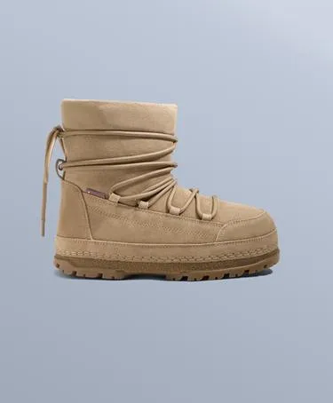 Ботинки из технической разделанной кожи на шнуровке- Заказать в России