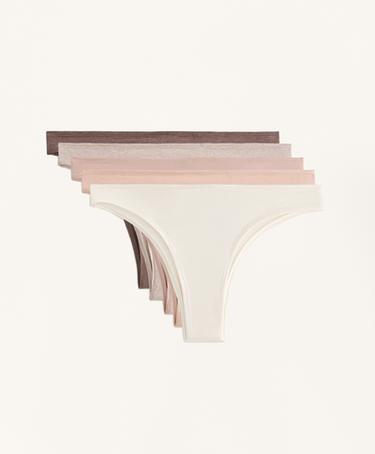 Zara 5 трусов бразильяно из смесового хлопка