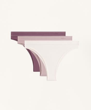 Zara 3 бесшовных трусов бразильяно SEAMLESS из мягкой ткани