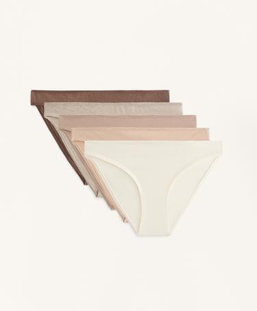 Zara 5 классических трусов из смесового хлопка