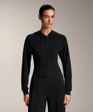 Укороченный удлиненный халат с капюшоном из модала SOFT TOUCH- Заказать в России