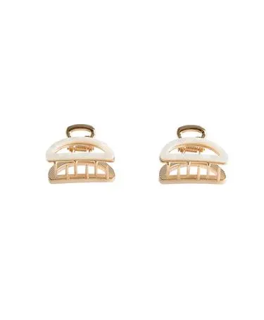 2 мини-заколки для волос с металлическим эффектом