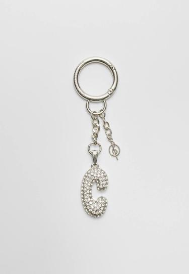 Zara Брелок для ключей с шармом в виде инициала со стразами