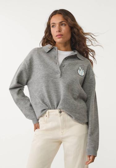 Zara Трикотажное поло “снупи”