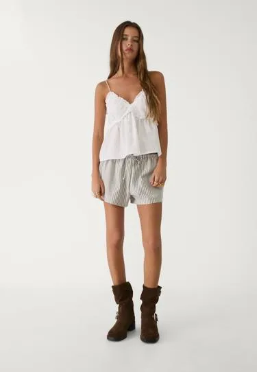 Топ с завязывающимися бретелями- Заказать в России