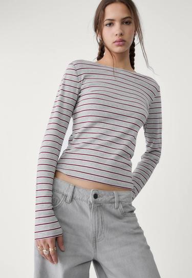 Zara Базовая футболка в полоску