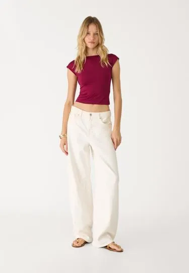 Футболка с вырезом сзади- Заказать в России