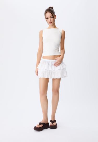 Zara Футболка с вырезом “лодочка” без рукавов