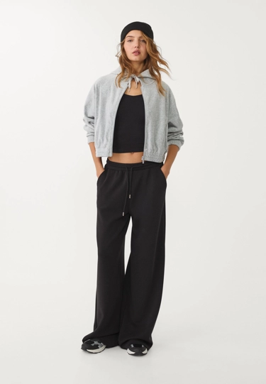 Zara Брюки-палаццо из мягкой ткани